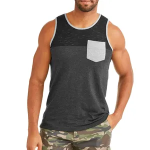 Schlussverkauf neuestes Design schnell trocknend atmungsaktiv Herren Fitnessbekleidung Fitnessstudio Training Tanktop / individuell gefertigtes Herren Tanktop zu verkaufen OEM