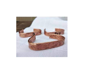 Rond de serviette en cuivre martelé design simple couleur or rose pièce de haute qualité rond de serviette en cuivre martelé - Product Image 6