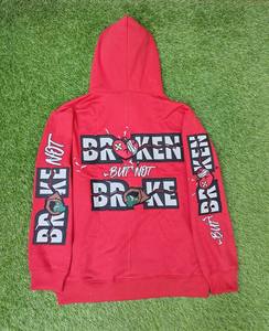 OEM ropa deportiva ropa de hombre de doble capa Zip Up Sudadera con capucha personalizada al por mayor Full Zip Up Hoodies - Product Image 2