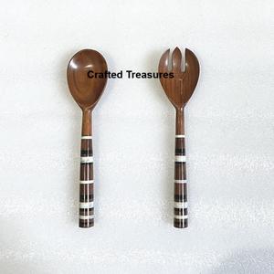 Cuillères en bois personnalisables avec poignée en résine Pochette Couverts en bois pour aliments Ustensiles de cuisine de haute qualité au meilleur prix - Product Image 6