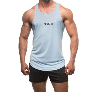 Camiseta sin mangas informal para hombre, colores sólidos, 100% algodón, tela transpirable ligera, estilo sin mangas, ideal para gimnasio, camiseta sin mangas con tirantes para hombre - Product Image 1