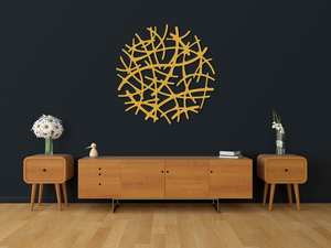 Art mural en métal moderne, Art mural en métal de style moderne et luxueux, Grande décoration murale, Décoration intérieure minimaliste, Cadeau de fête des mères - Product Image 5