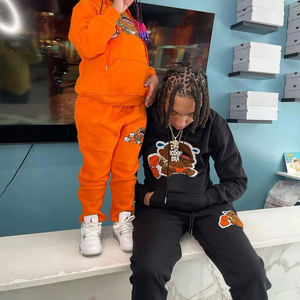 ชุดสูทพ่อแม่ลูก2025มีฮู้ดเสื้อครอปเสื้อคลุมตัวสั้นปักโลโก้ได้ตามต้องการสำหรับฤดูหนาว - Product Image 3