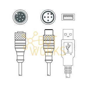 Cavo USB Type-C Leuze Electronic 50111228 per Ricarica Rapida 3A, Rivestimento in PVC, Materiale Plastico - Product Image 1