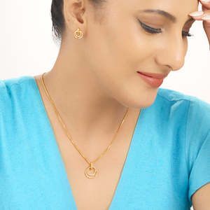 Conjunto de Colgante de Oro Orbit Embrace - Joyería Fina - Product Image 2