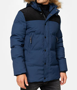 Doudoune d'hiver unisexe à logo personnalisé pour hommes et femmes tissu en toile enduite pour les activités de plein air - Product Image 4