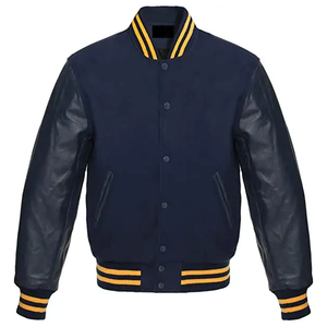 Wholesale Custom <b>Men's</b> Baseball Varsity <b>Jacket</b> Latest Design <b>Long</b> Sleeve Plain Blank CollegeBaseballjacket for <b>men</b> DDP Shipping - Product Image 5