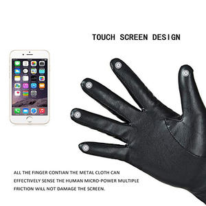 Guantes clásicos de cuero a la moda Aspecto cómodo, cálido y elegante - Product Image 4