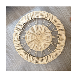 แผ่นรองจานหวายทรงกลมทำจากธรรมชาติสำหรับใช้ในชีวิตประจำวัน - Product Image 3