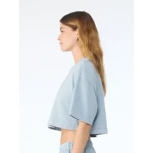 T-shirt Crop Personalizzabile in Cotone Pesante Lavato - Articolo Promozionale per Merchandising - Product Image 3