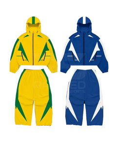 2 Piece Tracksuit Trouser and Zipper <b>Hoodie</b> Jacket 100% Nylon Custom Logo Streetwear Windbreaker Tracksuit For Men's - Product Image 5