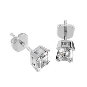 Pendientes de Moissanita con Corte Esmeralda, Oro de 14K, Cuatro Puntas, Modernos, Certificados por IGI, Joyería Fina para Mujer, Venta al por Mayor, Regalo de Boda, Fábrica - Product Image 4