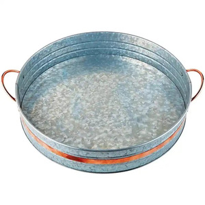 Bandeja de forma cuadrada galvanizada única chapada en oxidasa deslumbrante para plato y plato de servir comida de boda - Product Image 2
