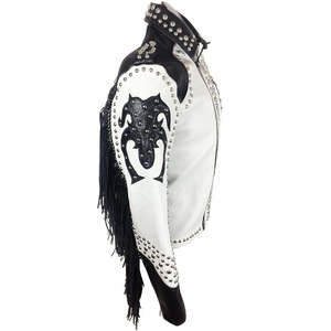 Veste de moto en cuir gothique coupe-vent grande taille, streetwear rock, manteau chaud d'hiver - Product Image 6