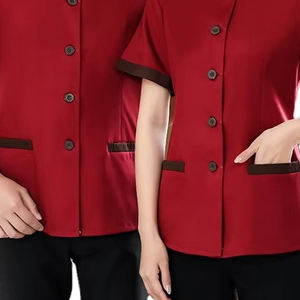 Uniforme de restaurant de chef de cuisine de couleur unie à la mode uniforme de bar de restaurant de vente chaude à vendre - Product Image 2