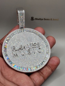 สร้อยคอจี้เพชรโมอิสสุดหรูสำหรับผู้หญิง VVS Sparkle เครื่องประดับดีของขวัญที่มีเสน่ห์สำหรับงานแต่งงานสวมใส่ทุกวันและงานปาร์ตี้แฟชั่น - Product Image 2