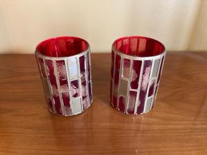 Porte-bougie en verre mosaïque fait à la main, rond, pour bougie chauffe-plat, pour la décoration de la maison et de Noël - Product Image 5