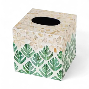 Natural Handmade Classic Mother of Pearl Tissue <b>Box</b> Shell Inlay Eco Friendly Decorative Holder Vietnam - Product Image 1