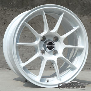 Fonyee blanc 15 17 18 pouces 4x100 5x11 2/113.1/114.3/100 multi-rayons <span class=keywords><strong>4</strong></span> 5 trous Huecos Mag aluminium Auto Rines <span class=keywords><strong>jantes</strong></span> de voiture - Product Image 2