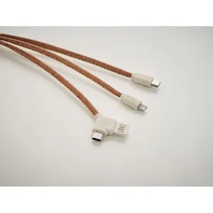 3in1 CABIE Cork Ecological USB <b>Charge</b> <b>Cable</b> for Promotional Gadgets - Product Image 1