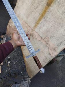 ดาบนักรบครูเสดยุคกลางพร้อมใบมีดเหล็กกล้าคาร์บอนสูงสำหรับนักสะสมคอสเพลย์และนักสะสม - Product Image 4