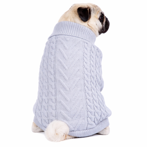 Suéter de Punto Gris para Perro, Suéter Cálido y Suave para Mascotas, Ropa de Punto Acogedora para Invierno para Perros Pequeños y Medianos, Estilo Clásico, Ropa Cómoda - Product Image 2