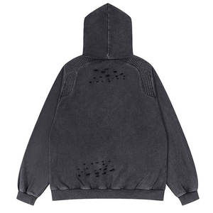 เสื้อฮู้ดดี้ผู้ชายแฟชั่นฤดูหนาว สไตล์เท่ๆ ผ้าฝ้าย 100% ผลิตตามสั่ง ดีไซน์ล่าสุด สำหรับผู้ใหญ่ - Product Image 2