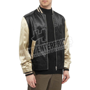 Nouvelle arrivée Veste en satin personnalisée de haute qualité pour hommes Veste en satin avec boutons à l'avant pour hommes - Product Image 1