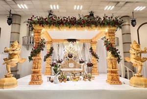 Exclusive Bollywood Wedding Mandap <b>Decor</b> London Latest Hindu Wedding Mandap Pillar Set Best Design Mandaps Reception Stage UK - Product Image 3