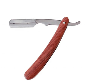 Wholesale Safety Carbon Steel Single Blade Razors Straight Edge Manual <b>Shaver</b> with Wooden Handle for Close Shaving <b>Face</b> Use - Product Image 1