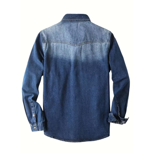 Premium High Quality New Arrival Men's Vintage Style <b>Custom</b> <b>Denim</b> <b>Jacket</b> 100% Cotton Knitted Winter Season with Patches Button - Product Image 2