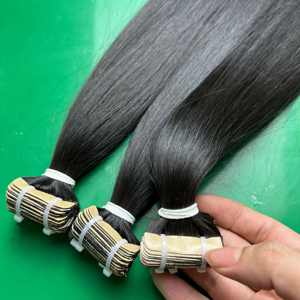 100% Color Natural Vietnamita Raw Virgin Extensiones de cabello humano Bone Straight Style - Product Image 1