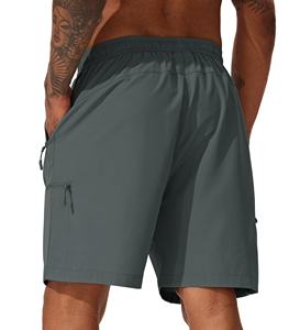 Pantalones cortos de senderismo de secado rápido estilo callejero para hombre, pantalones cortos Cargo transpirables para deportes al aire libre con bolsillos, patrón sólido - Product Image 6