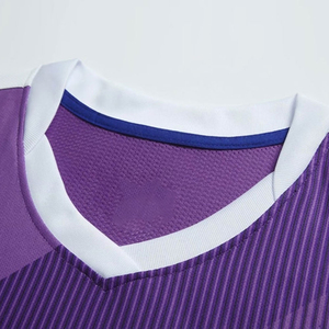 Uniforme de Fútbol Personalizado, Transpirable, Corto, Morado y Verde, con Impresión por Transferencia de Calor, para Adultos, para Toda Temporada, Servicio OEM, Equipo Personalizado - Product Image 2