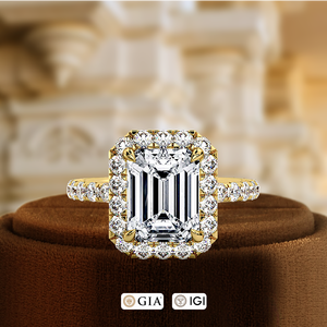 แหวนหมั้นเพชร 1 กะรัต ผลิตในห้องปฏิบัติการ, แหวนทองคำแท้ 14k ประดับเพชรเต็มวง, แหวนเจ้าสาว, แหวนแต่งงานเพชรแบบวงแหวนซ่อนประดับเพชรเต็มวง - Product Image 2