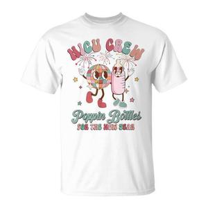 Maglietta Promozionale NICU Nurse Poppin Bottles con Palla da Discoteca di Capodanno - Product Image 1