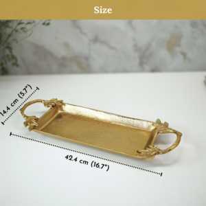 Aluminium Casted Sunburst <b>Tray</b> <b>Gold</b> Elegant Decorative <b>Serving</b> <b>Tray</b> For Home Tabletop Centerpiece Luxury Durable Design - Product Image 3