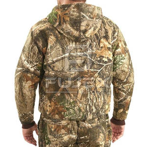 Sweat à capuche d'hiver décontracté à séchage rapide en polyester et coton léger avec col à capuche avec motif solide pour la chasse en vente - Product Image 2