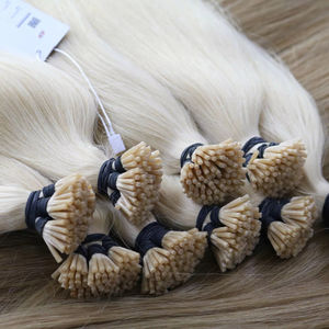 Extensiones de Cabello con Punta I, Punta V y Punta Plana, 100% Cabello Vietnamita de un Solo Donante, Super Doble Trama, 60 cm, Puntas Gruesas, Cabello Humano - Product Image 1