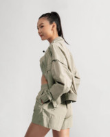Veste de sport décontractée pour femme, réversible, respirante, en nylon, résistante aux UV, imperméable, coupe-vent, séchage rapide, coupe ample, pour l'automne