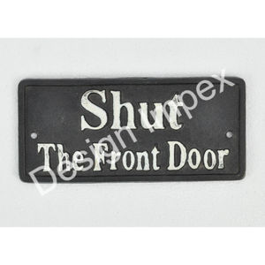 ป้ายเหล็กหล่อตกแต่ง งานฝีมือประณีต ป้ายห้ามใส่รองเท้า ป้ายติดผนัง สำนักงาน บ้าน พื้นที่อื่นๆ ของตกแต่งรองเท้า - Product Image 4