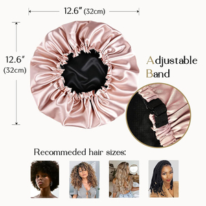 Double Layer Custom Hair <b>Bonnets</b> Women Satin Sleepwear Hair Cover Designers Custom Satin <b>Bonnet</b> With Logo - Product Image 5
