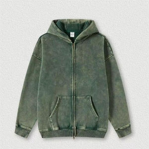 ชุดออกกำลังกายสไตล์วินเทจสำหรับผู้ชาย ผ้าฝ้าย 100% ระบายอากาศได้ดี กางเกงจ็อกเกอร์ปักลายคริสตัลแบบซันเฟด เสื้อฮู้ดถักปักลาย น้ำหนัก 380 กรัม - Product Image 1