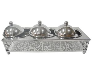 Plateau de service en acier inoxydable pour bonbons, forme de casserole, table, arabe, meilleure qualité, fait à la main, luxe, minimaliste, couleur personnalisée, boîte - Product Image 2