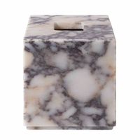 Porte-boîte à mouchoirs en marbre blanc Boîte à mouchoirs décorative élégante pour salle de bain Salon Chambre Bureau Porte-mouchoirs en marbre de luxe