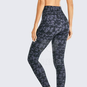 Best Selling Women's Yoga <b>Leggings</b> High Quality Spandex/Polyester Breathable Quick Dry Elastic Waist Solid <b>Pattern</b> Sublimation - Product Image 2