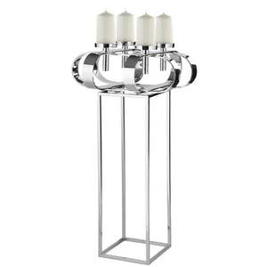 Juego de 2 portavelas de metal de aluminio Diseño elegante Electrochapado Único Hecho a mano Acabado pulido Iluminación decorativa - Product Image 5