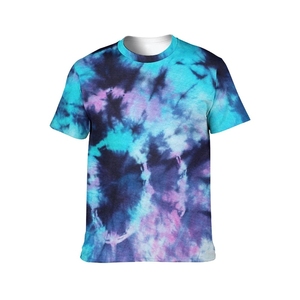 Vente chaude hommes t-shirt haute qualité t-shirt fabricant streetwear col rond cravate teinture chasse imprimé t-shirts 100 coton - Product Image 3
