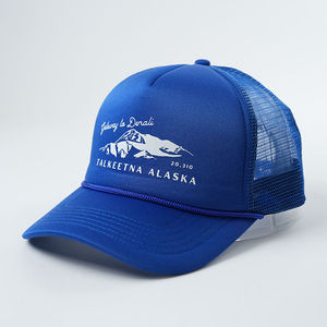 Sombrero de camionero de espuma de 5 paneles de alta calidad, gorra de tela con bordado 3D de logotipo personalizado al por mayor para escenas de playa y al aire libre - Product Image 3