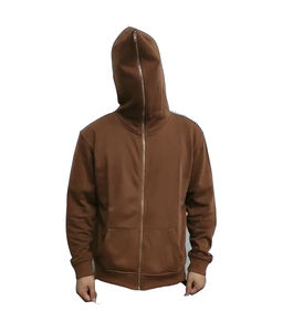 Custom Full Face Zip up Face Blank Windbreaker Hombres Sudadera con capucha Chaqueta Abrigo Hombres Zip Hoodies con cremallera - Product Image 3